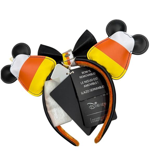 Loungefly Disney Mickey & Minnie Mouse Candy Corn Ears Headband NWT